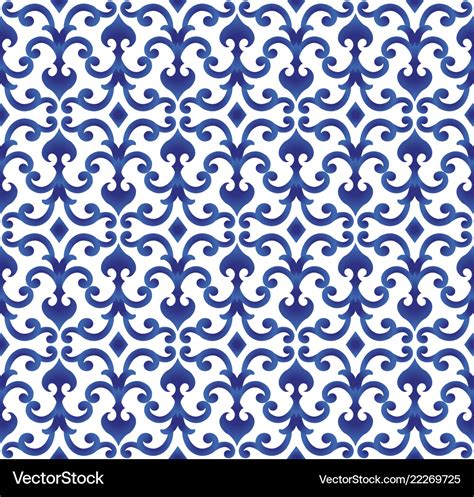 Blue and white chinese pattern Royalty Free Vector Image