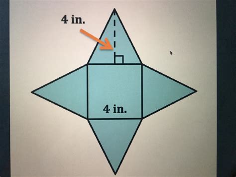 Find the surface area of the square pyramid. - Brainly.in