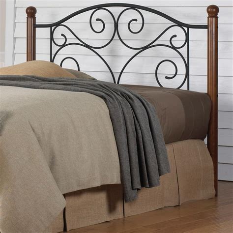 Fashion Bed Group Doral Full-Size Headboard with Dark Walnut Wood Posts ...