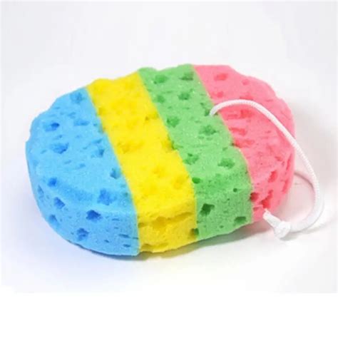 Rainbow Color Body Bath Kids Bath Sponge Bath Scrubber Shower Spa ...