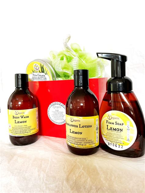 Organic Skincare Gift. 5pc Handmade - Organic Body Shop