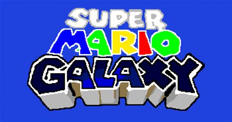 Pixilart - Super Mario Galaxy Logo by SuperSonic29