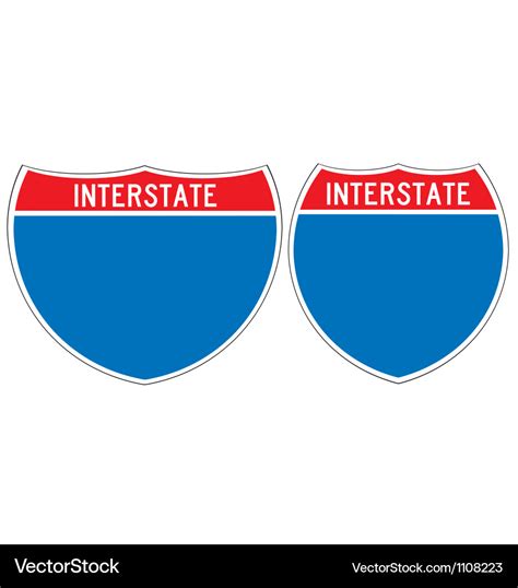 Interstate road signs Royalty Free Vector Image