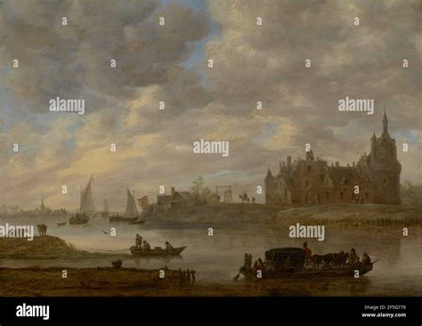 View of Duurstede Castle at Wijk bij Duurstede. Jan van Goyen (Dutch ...