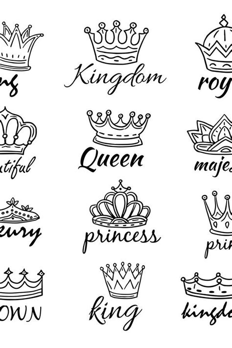 Queen Crown Drawing Tattoo