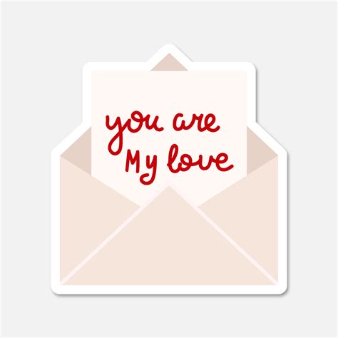 Envelope with Love Letter Valentine's Day Sticker | Footnotes Paper