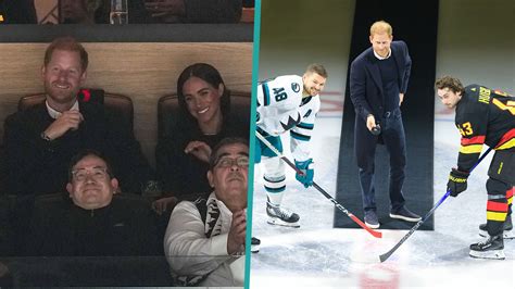 Meghan Markle & Prince Harry Dance and Celebrate Canucks Win at Hockey ...