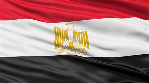Tricolor Waving Flag Of Egypt With The National Emblem - Egypt Flag Waving (#2035575) - HD ...