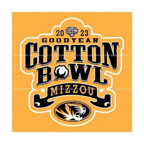 Cotton Bowl 2023 Mizzou Football SVG