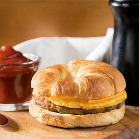 Jimmy Dean 4.8 oz. Sausage, Egg, and Cheese Breakfast Croissant - 12/Case