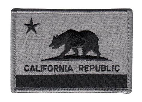 California State Flag Patch - Subdued Silver/Black - 20% Off