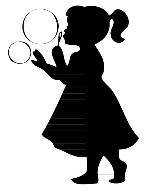 Girl Blowing Bubbles Silhouette [kid853] - $12.00 : IStickerthat ...