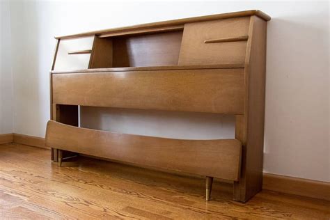 United Furniture Co. Mid Century Full Size Bookcase Headboard | Iconic Mid Mod Décor and ...