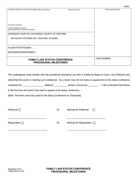 Form VN263 - Fill Out, Sign Online and Download Printable PDF, County of Ventura, California ...