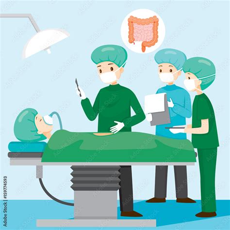 Surgeon Operate On Appendicitis Patient, Appendix, Internal Organs ...