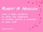 Quotes on Love - Robert A. Heinlein | Inspiration Boost