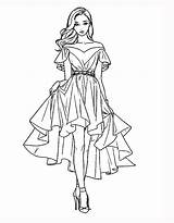 Fashion Coloring Pages Free Printable PDF sketch template