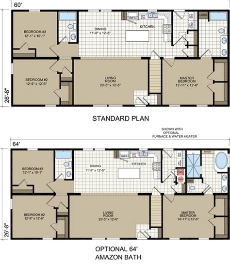 Atlantic Homes - Pennsylvania Modular Home Floor Plans - Impressions A96051 Multi-Section Mobile ...