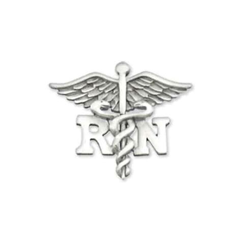 Pewter Pin RN Caduceus Large | SCRUB'n