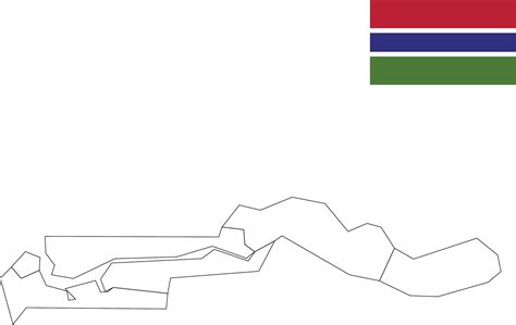 map and flag of Gambia 10199364 Vector Art at Vecteezy