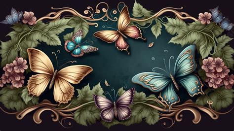 Best Illustration Of A Colorful Butterfly Powerpoint Background For ...