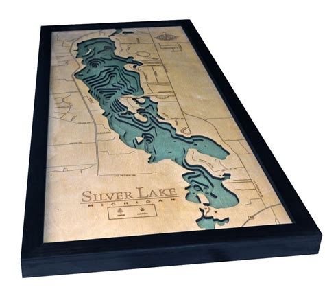 Silver Lake traverse City MI Wood Carved Map - Etsy | Silver lake michigan, Silver lake, Lake map