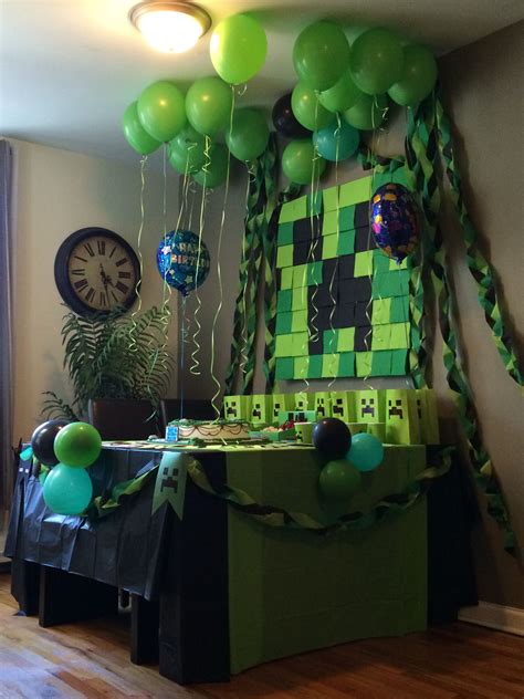 Minecraft party homemade party decorations | Diy minecraft birthday party, Minecraft birthday ...