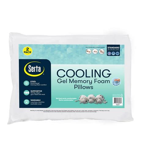 Serta Cooling Gel Memory Foam Bed Pillow, Set of 2 - Walmart.com ...