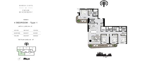 Marina Vista Apartments at Emaar Beachfront, Dubai Floor Plan