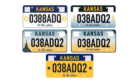 Kansans now have 5 license plate designs to vote on. Here they are