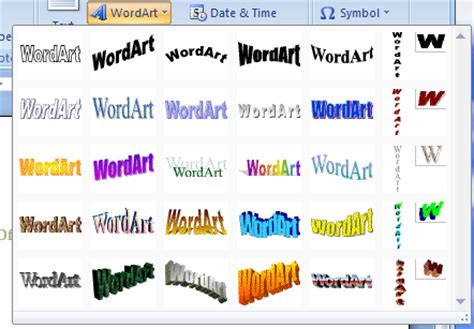 Insert WordArt Text : WordArt « Shape Picture WordArt SmartArt Clip Art « Microsoft Office Word ...