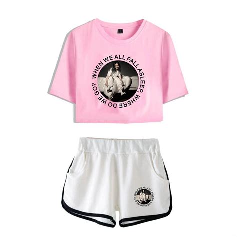 Billie Eilish Girls Women Crop TOP Shirt and Shorts Set – SGoodGoods ...