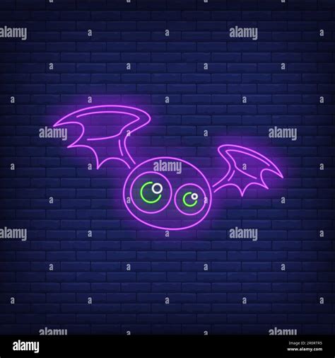 Cute bat neon sign Stock Vector Image & Art - Alamy