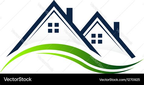 Houses real estate logo Royalty Free Vector Image