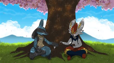 Commission: Lucario and Cinderace by All0412 on DeviantArt