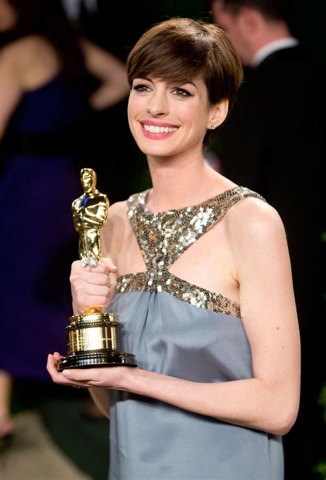 Anne Hathaway arrived at the Vanity Fair Oscar party. | The Ultimate 2013 Oscars Gallery ...