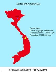 Vietnam Vector Map Major Cities 스톡 벡터(로열티 프리) 1255491367