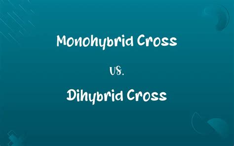 Monohybrid Cross vs. Dihybrid Cross: Know the Difference