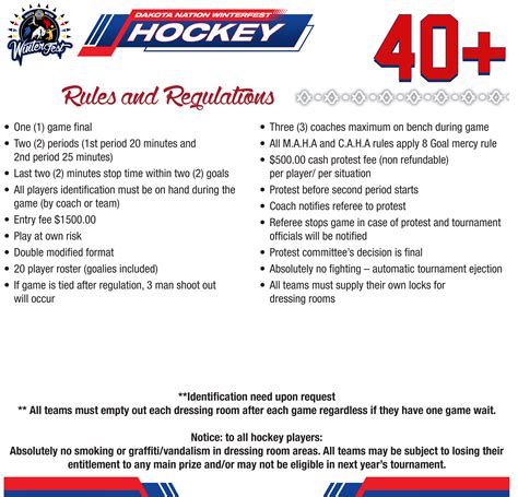 DNWF 24 Hockey Rules – 40+ – Sioux Valley Dakota Nation