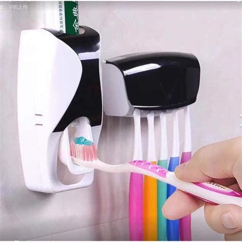 Automatic Dustproof Toothpaste Dispenser with Toothbrush Hol | Shopee ...