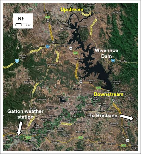 Map of Wivenhoe Dam (Yao et al., 2009) | Download Scientific Diagram