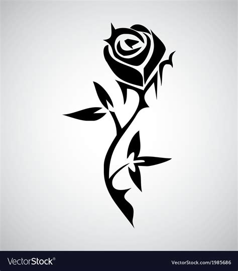 Tribal rose tattoo Royalty Free Vector Image - VectorStock