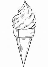 Normal Ice Cream Cone sketch template