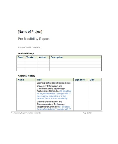 Business Feasibility Study Report Sample | HQ Template Documents