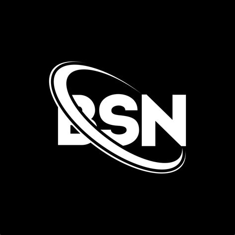 logotipo de bsn. carta bsn. diseño del logotipo de la letra bsn ...