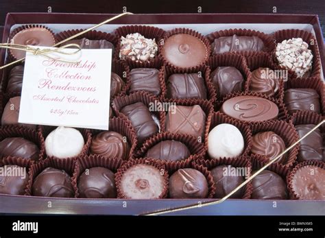 Chocolates at the Ganong Chocolate factory shop store in Saint Stephen ...