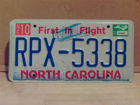 2003 North Carolina NC License Plate Tag #RPX-5338 EX-N