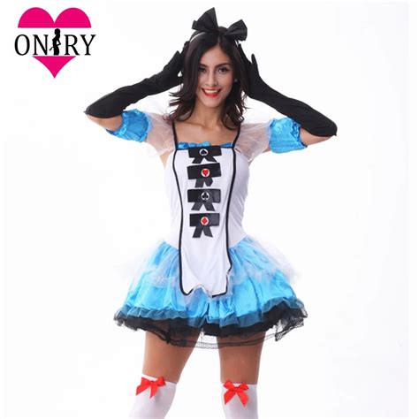 Role Play Outfits Blue Alice In Wonderland Fancy Dress Adult Canival Cosplay Costume Sexy Plus ...