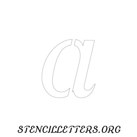 2 Inch Free Printable Individual 144 Cursive Lowercase Letter Stencils ...