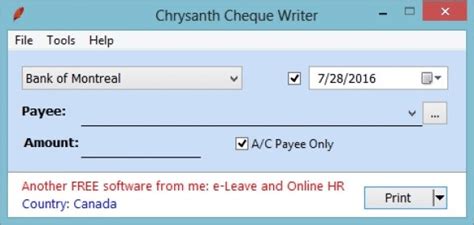 CHRYSANTH CHEQUE WRITER FREE DOWNLOAD